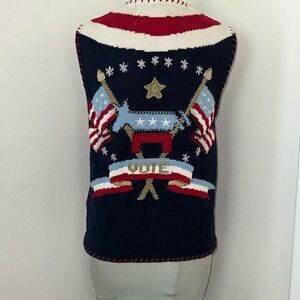 Vintage Vote Election Day sweater vest small s Eagles Eye political